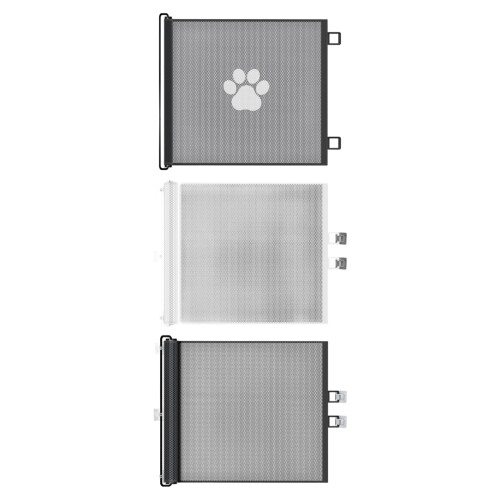 Adjustable No Drill Pet Gate For Dog Cats Expandable Up-White 1