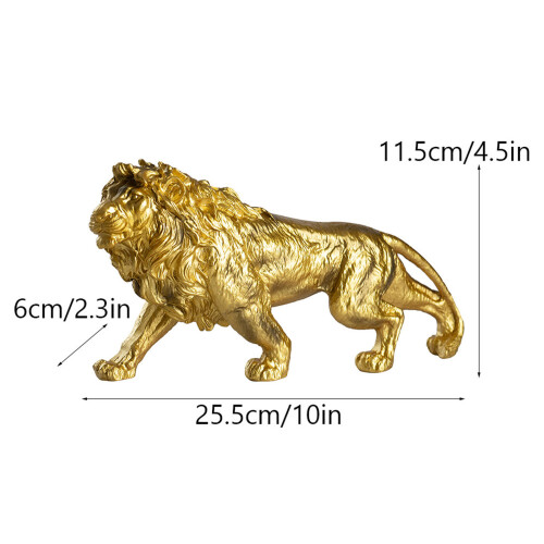 Lions Statue Resins Sculpture Classical Home Office Tabletop 2