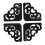 4Pcs Hollow Out Flower Pattern Soft Baby Safe Corner-Black 1