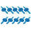 10pcs Silicone Cats Massage Brushes Set Adjustable-Blue 1