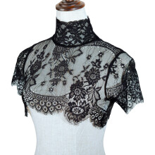 Women Summer Detachable Fake Collar Half Shirt Blouse-XL black