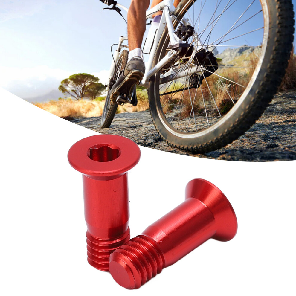 2 Pcs Aluminum Alloy Bicycle Rear Derailleur Sprocket Fixing Screws, Red 4621357431451