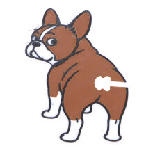 Amüsanter Hunde-Taschenclip aus-Mehrfarbiger Arsch