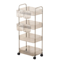 Multi Layer Clear Rolling Cosmetic Organizers Mobile-L 4-tier