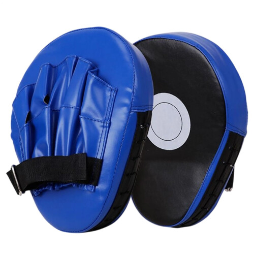 Curved Focus Pads For Boxing Training Mitts, Muay Thai Kickboxing Pads, Adjustable Hook Loop Strap, Air Mesh Fabric