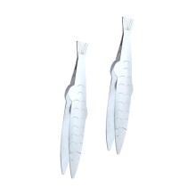 Fish Bone Tweezers 2-Piece Stainless Steel, Ergonomic Kitchen Clips, Poultry Hair-Removal Pliers, Home Use Tool