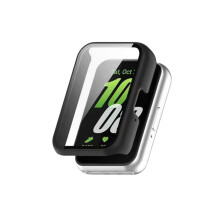 Screen Protector for Samsung Galaxy Fit 3 Full Coverage Tempered Glass Anti-Scratch Watch Screen Protector Black 1 Pack