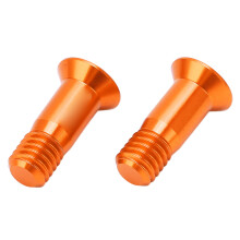 2 Stück Aluminiumlegierung Fahrrad-Kettenblattbefestigungsschrauben für das Hinterrad, orange