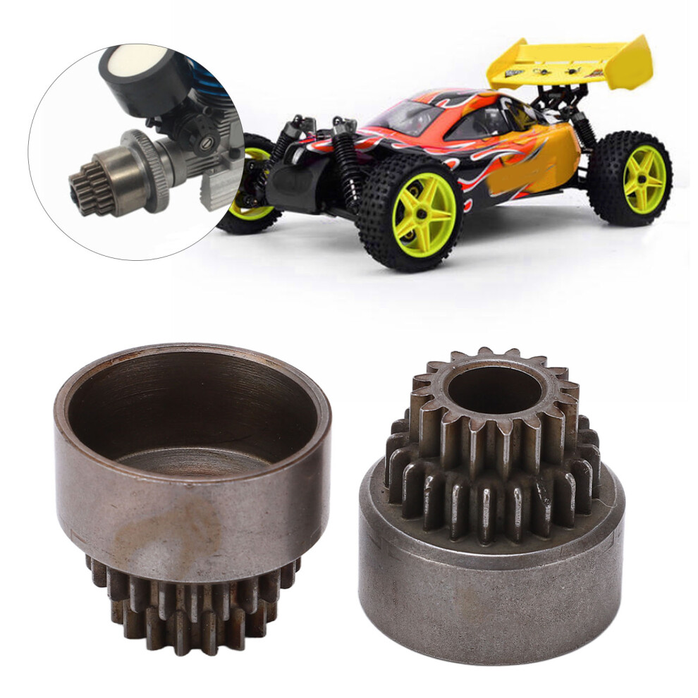 Rc Car 1/10 Steel Clutch Bell Double Gears 02023 For Hsp 94122 94166 4611357432183
