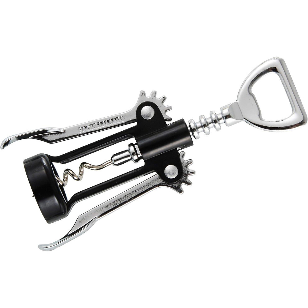 Kikidex (As Show, One Size) Lever Corkscrew With Metal Bottle Opener Silver