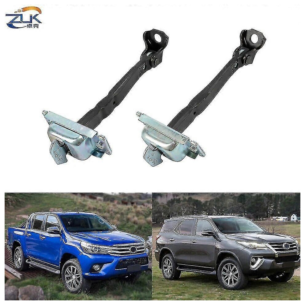 Kikidex (As Show, Rear Left) Car Door Check Strap Hinge Stay Arm Stopper For Toyota Hilux Revo Fortuner 2015-2022 68610-0K090 68630-0K090