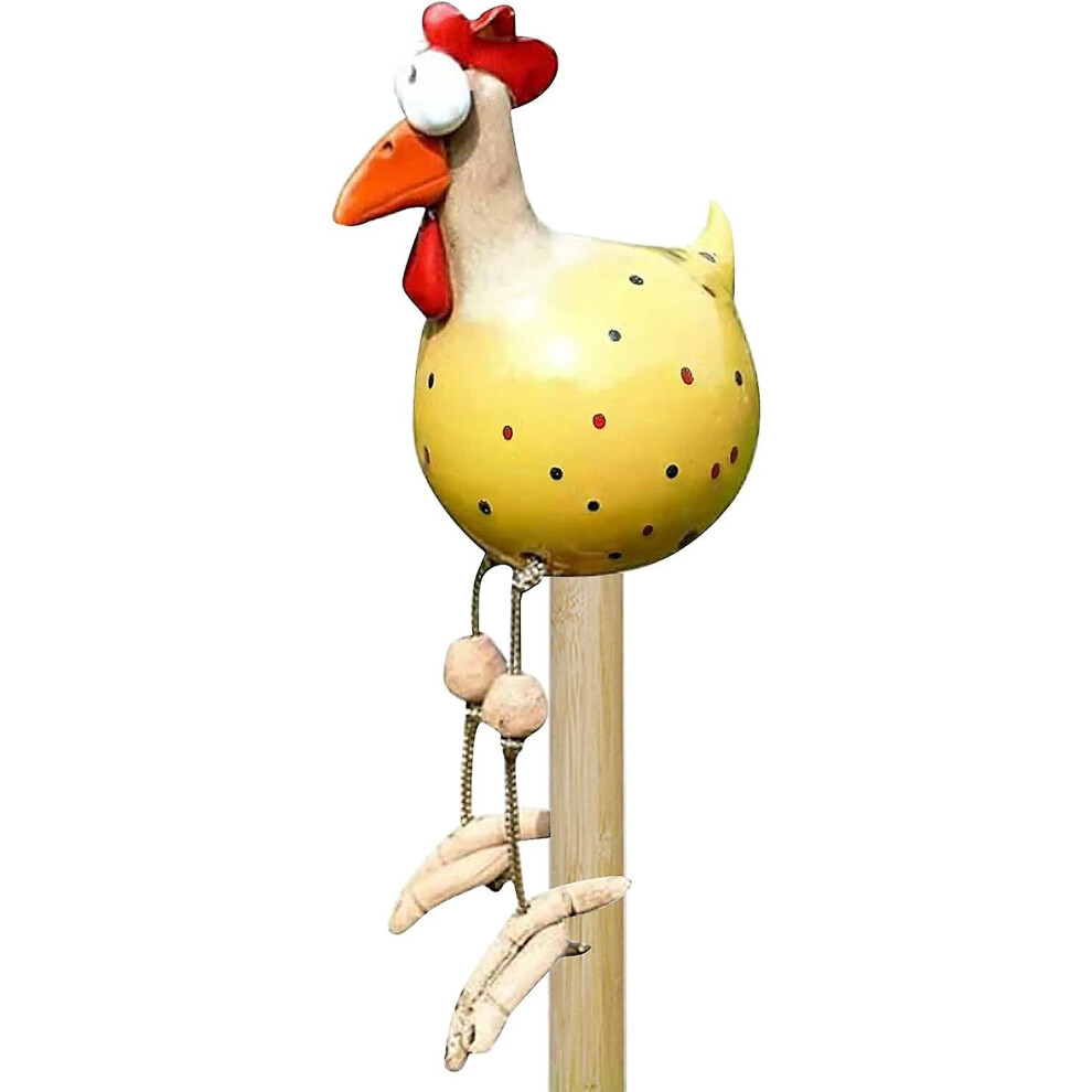 Kikidex (As Show, One Size) Decorative Garden Chicken, Outdoor Garden Statue, Outdoor Decorative Hens, Funny Resin Chicken Handmade Chicken Statue