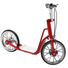 Rotes Legierung 1:10 Skala Scooter Modell, 16,5x13cm, Blickfang mit geätztem Metallornament