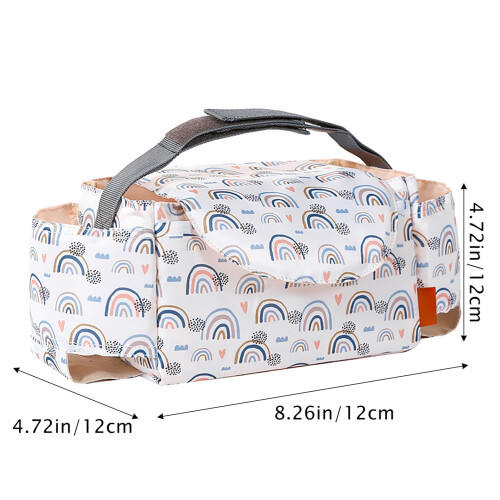 Multifunctional Waterproof Stroller Organizer Bag 21x12x12cm Large Capacity 1