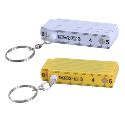 Lightweight Folding Ruler Keychain Pocket Size Great for-White 1