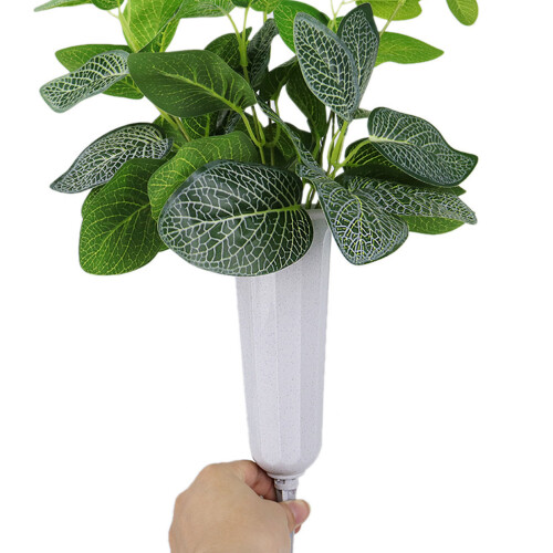Plastic Cemetery Grave Flower Vases Easy Insert Spikes-Green 2