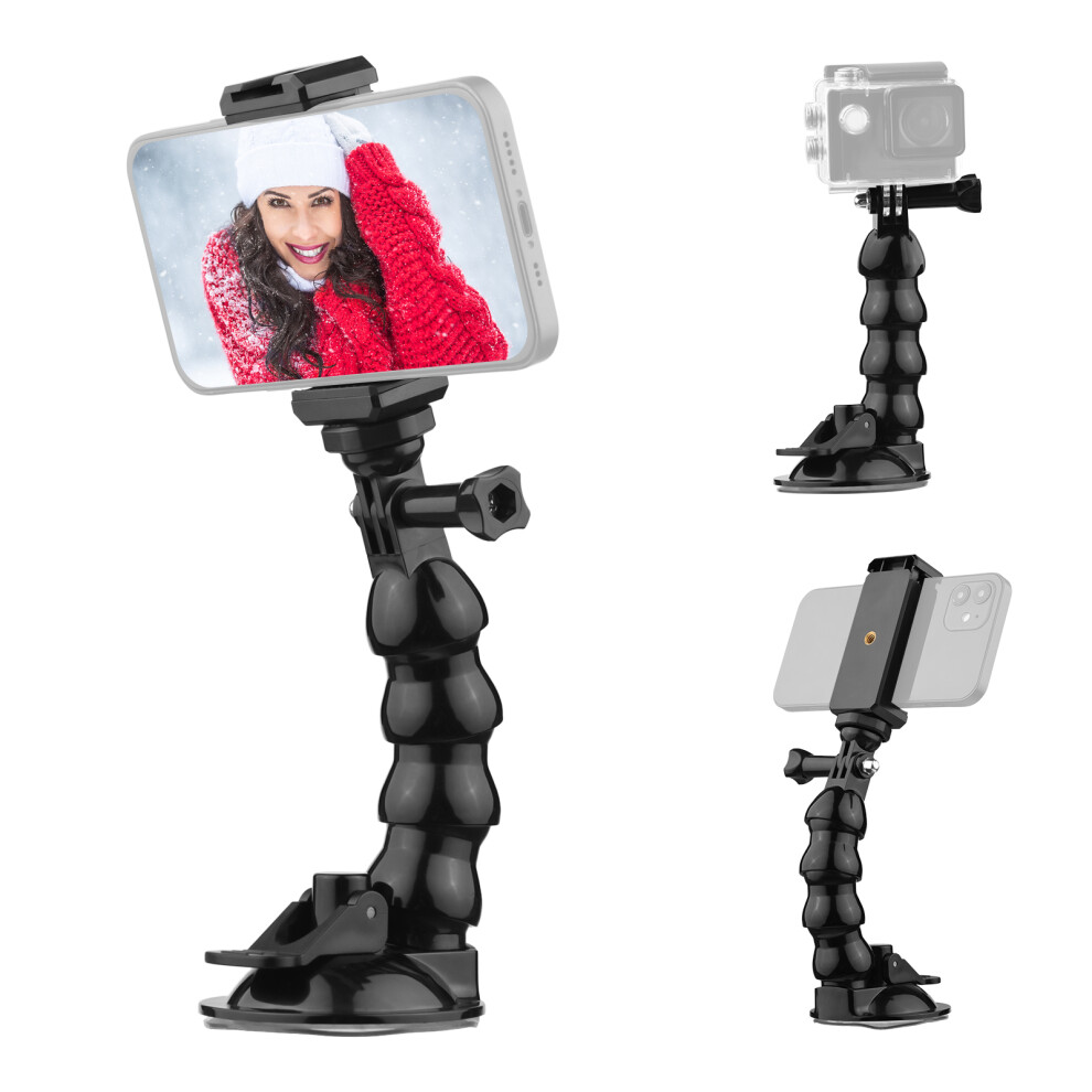 16Cm Flexible Suction Cup Mount For Smartphone & Camera, 360 Rotatable 5061357437272