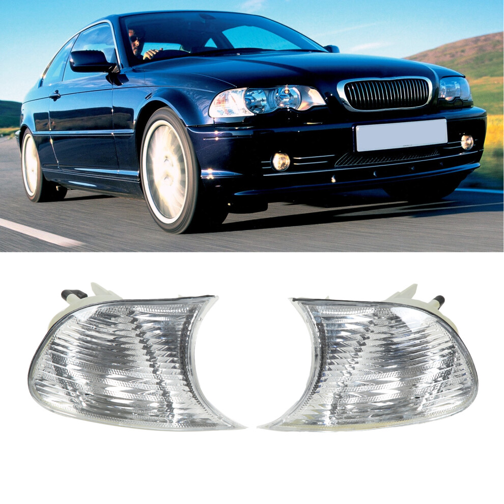 Clear Lens Corner Signal Lights For 3 Series E46 Coupe 1998Â2001 White 8781357437405