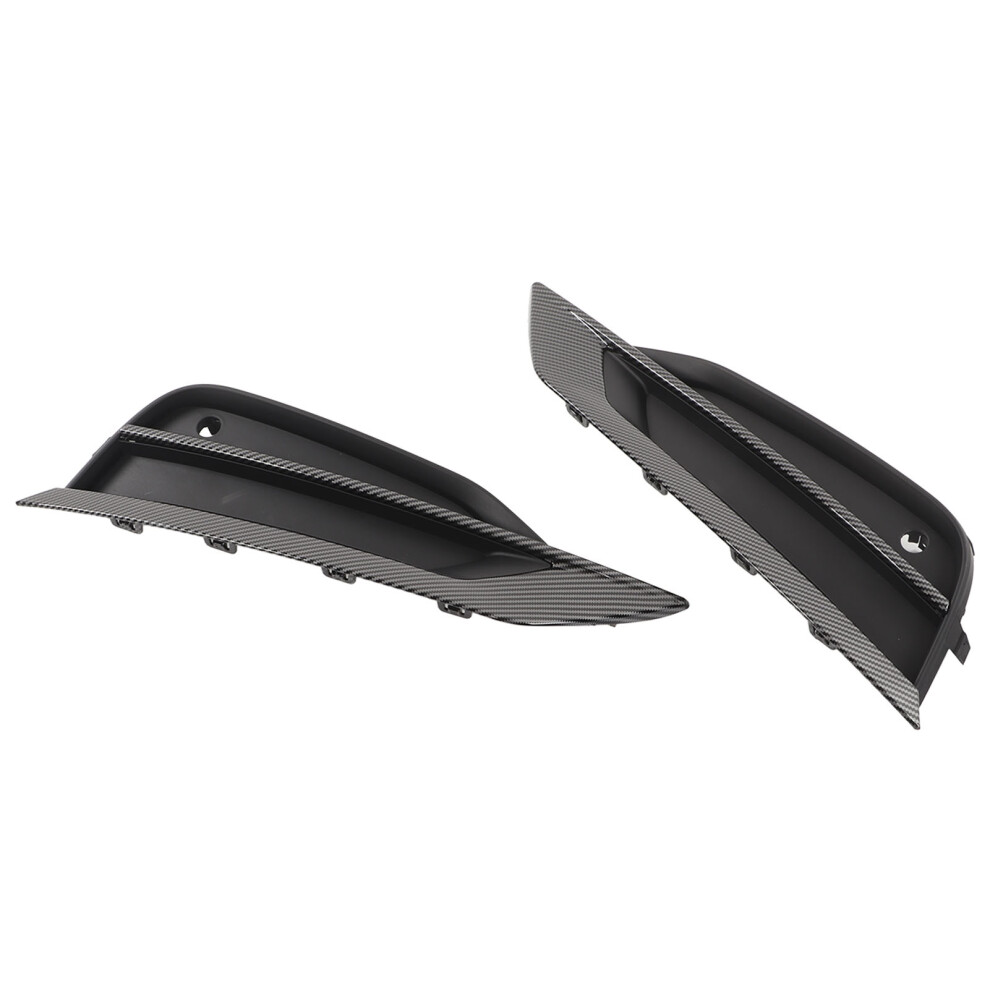Front Bumper Fog Grille For S90 V90 2016Â2019 Carbon Fiber Style Light 3581357438410