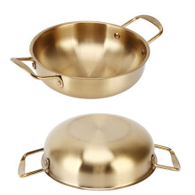 Gold Edelstahl-Nudelpot 22cm / 8,7 Zoll Tragbares Kochgeschirr