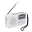 Notfall-Solarradio mit LED-Licht, Kurbel, USB, Weiß 1