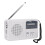 Notfall-Solarradio mit LED-Licht, Kurbel, USB, Weiß 5