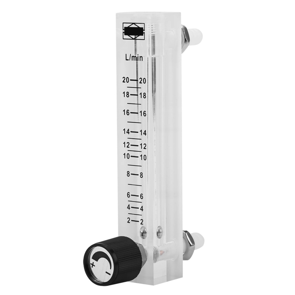 Flowmeter Gas Meter Control Valve Oxygen Air 2-20 Lpm Transparent Acrylic Industry 9067246469856