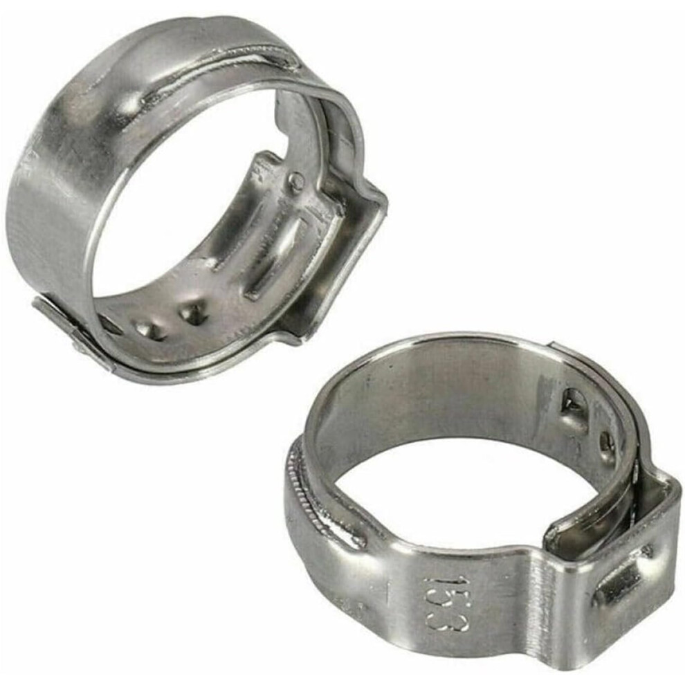 Hose Clamps 25-Pack, Single Ear Stepless, 5.8-23.5Mm, 304 Stainless Steel, Cinch Clamp Rings, 5.3-6.5Mm Band Width 9354506653651