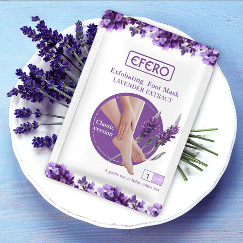 Lavender Foot Mask Pair – Exfoliating, Moisturizing, Callus Removal 1