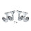 Bass Opened Machine Head Replacement for 4 String-Silver left 7