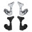 Bass Opened Machine Head Replacement for 4 String-Silver left 2