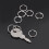 Mini Split Keychain Buckle Circle Clip Keychain Making-Silver 5