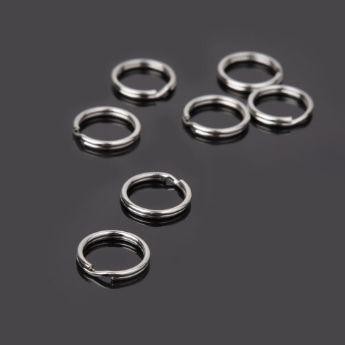 Mini Split Keychain Buckle Circle Clip Keychain Making-Silver 1