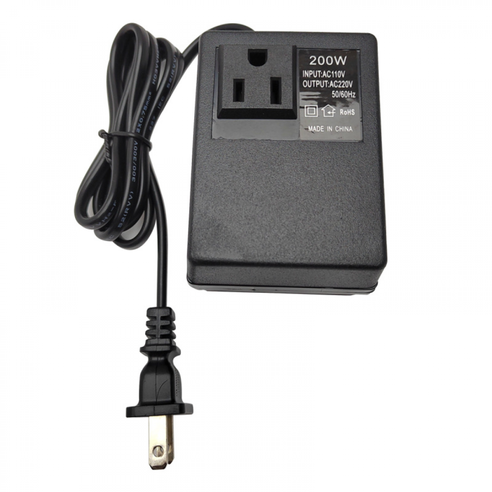 200W Voltage Converter - 110V To 220V Step Up Transformer, Us To International Power Adapter For Small Appliances 9408048822676