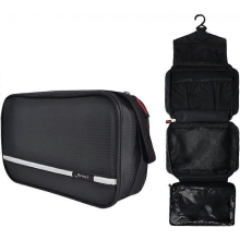 Hanging Toiletry Bag Waterproof Jiemei Travel Wash Bag for Men Women with 4 Compartments Foldable Compact Size Super Durable Fabric