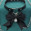 Μαύρο Δερμάτινο Κολιέ με Φιόγκο και Κουδούνι, Ρυθμιζόμενο Κολιέ PU με Αλυσίδ 3