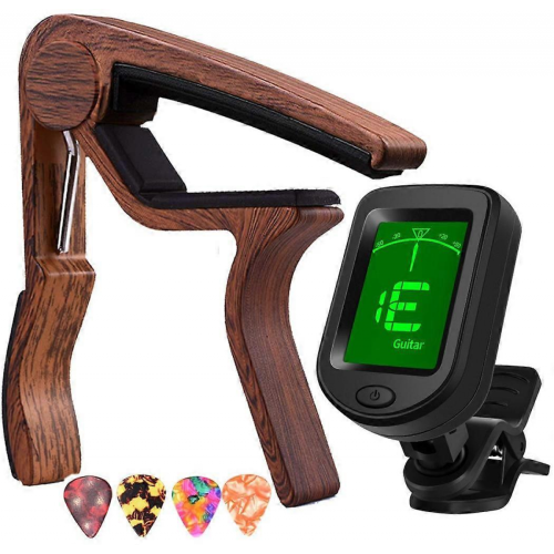 Capo Guitar Capo Capo από ξύλο τριανταφυλλιάς με κουρδιστήρι κιθάρας Κουρδιστήρι με