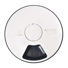 Timed Auto Pet Feeder Automatic Cat Feeding Bowl With Timer For Pets Grey And White Skid Base Easy Clean Surface