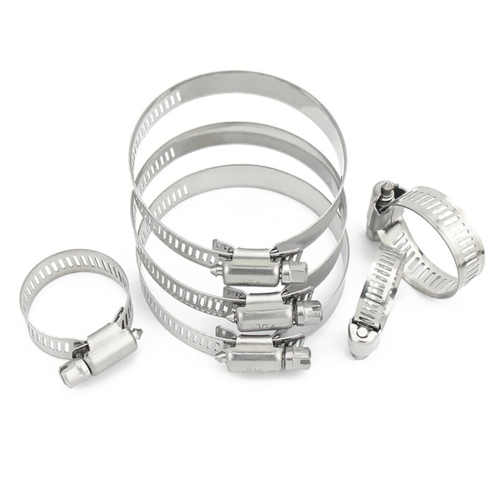 Hose Clamps Adjustable Stainless Steel Screw Band 10 Pcs Pinch Ring Car Fuel Hose Clamps 13Mm 19Mm Worm Gear Clip 9339159948477
