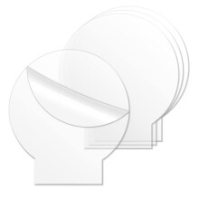 4 Pcs Acrylic Sheets Round Clear Cast Acrylic 4 mm Thick for LED Light Bases DIY Displays and Signs