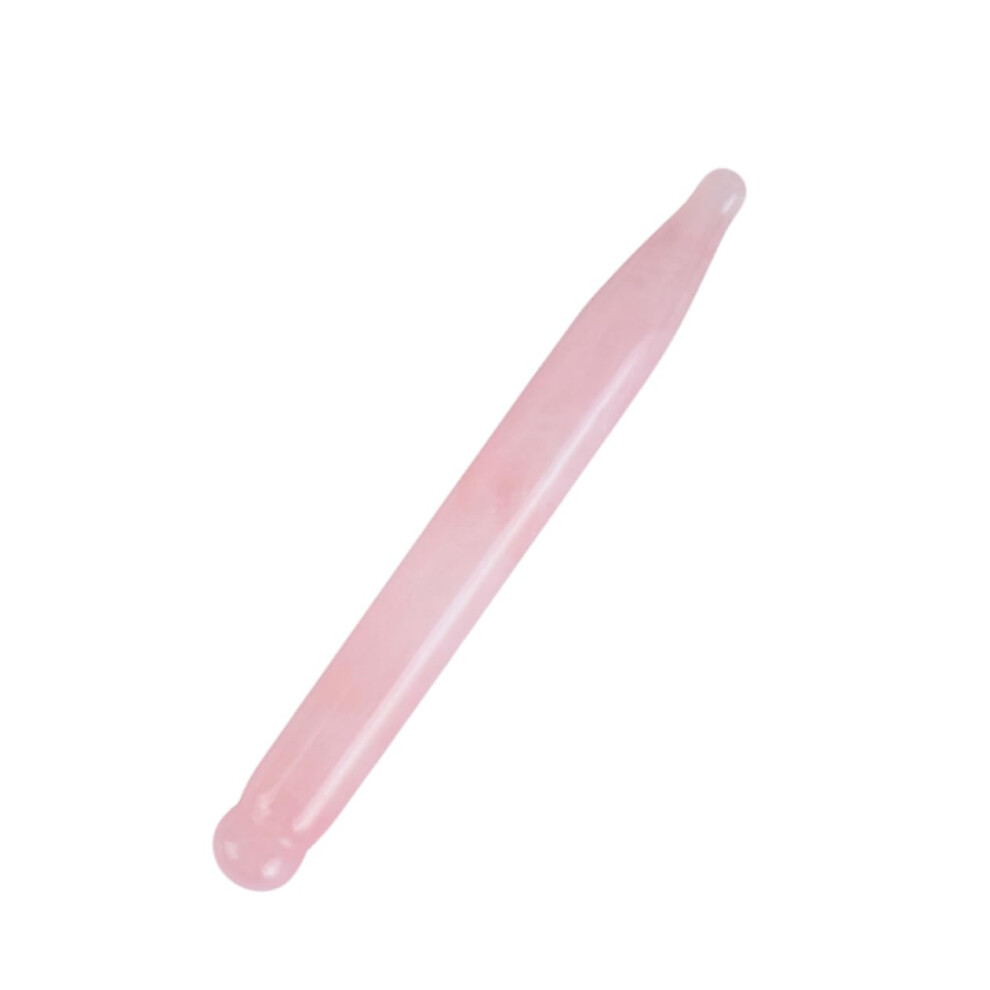 Rose Quartz Massage Wand Natural Gua Sha Stick For Facial Massage, Facial Acupuncture, Eye Massage, Crystal Tool