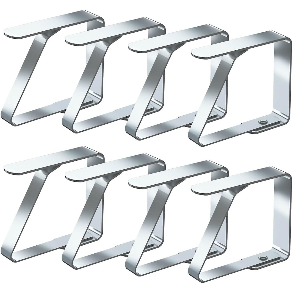 Kikidex (As Show, One Size) Tablecloth Clips Set Of 8 Stainless Steel Tablecloth Anti-Slip Clips (4Cm X 8 Pieces)
