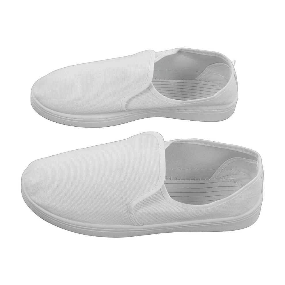 Pvc Canvas Static Proof Shoes Size 44 For Electronics Workshop Dust-Free White 8751357443218