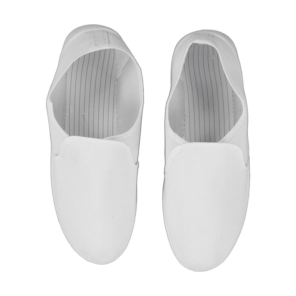 Static Proof Shoes Pvc Canvas - Size 41, White, Comfortable & Dust-Free 8711357443250
