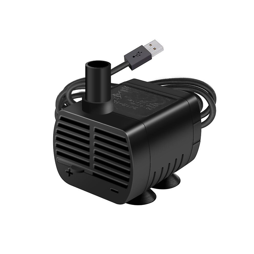 Kikidex (As Show, One Size) Submersible Water Pump, Aquarium Pump Adjustable 200L/H 3W Ultra-Quiet Catit Usb Pump For Pond Fish Tank Fountain Reservoir