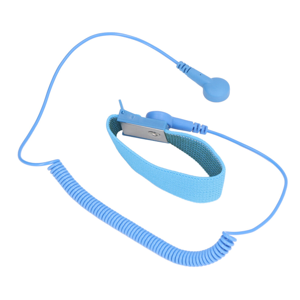 Extendable Blue Esd Wrist Strap Reusable Static Wristband With Grounding Wire 4141357443372