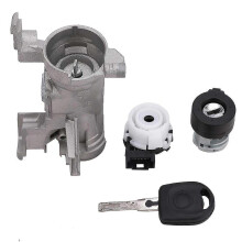 (As show, One size) Cylinder Switch Ignition Switch Lock and Steering Lock with Key 1k0905865 5q0905865a 1k0905841 1k09