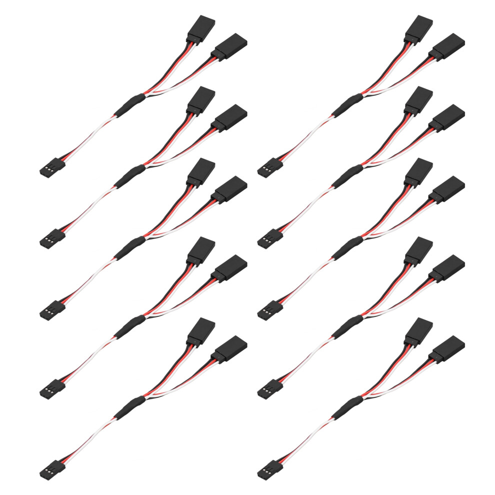 10Pc 150Mm Servo Extension Cable 3 Pin Female To Male, Pvc Brass 4121357443718