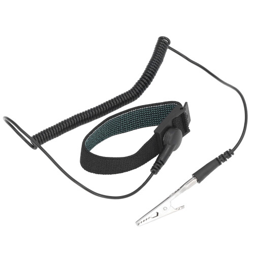 Adjustable Static Resistant Wrist Strap with Extra Long Wire - Black 1