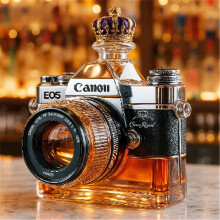 (A) Camera-shaped Glass Wine Bottle, Newly Designed Model Wine Bottle